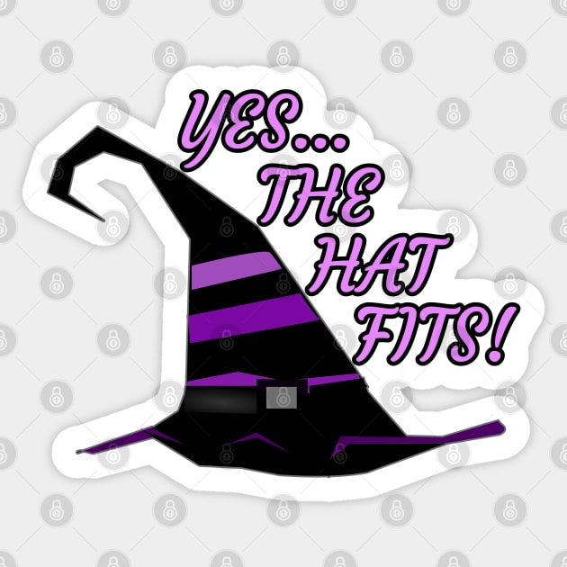 Witch Hat Tshirt for the real Witch! YES THE HAT FITS! by ScottyGaaDo Sticker by ScottyGaaDo